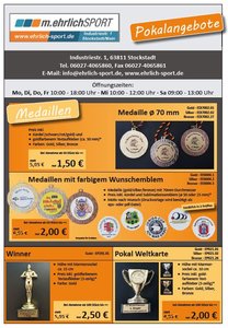 Pokale - Medaillen - Angebot - Flyer - 2022 - by m.ehrlichSPORT - Stockstadt bei Aschaffenburg